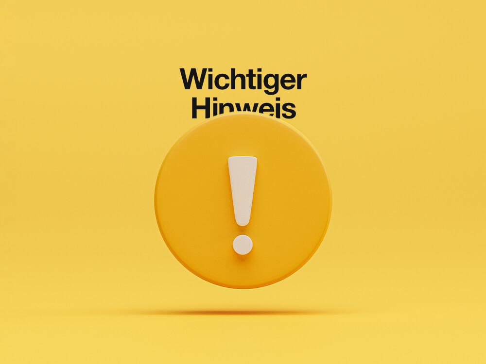 Wichtiger Hinweis